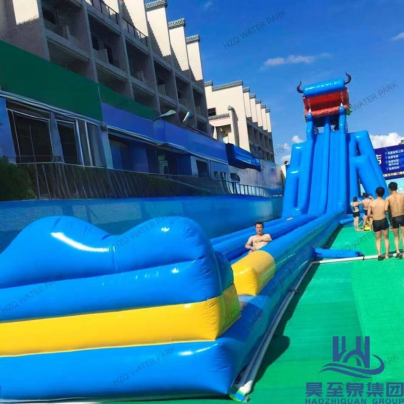 15FT المنزل المضغوط المرتد مع المنزلق المائي الصنبور الأخضر المنزلق المضغوط المضغوط مع المنفخ